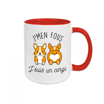 Mug céramique J'men fou j'suis un corgi