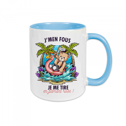 Mug céramique Je me tire en flamant rose