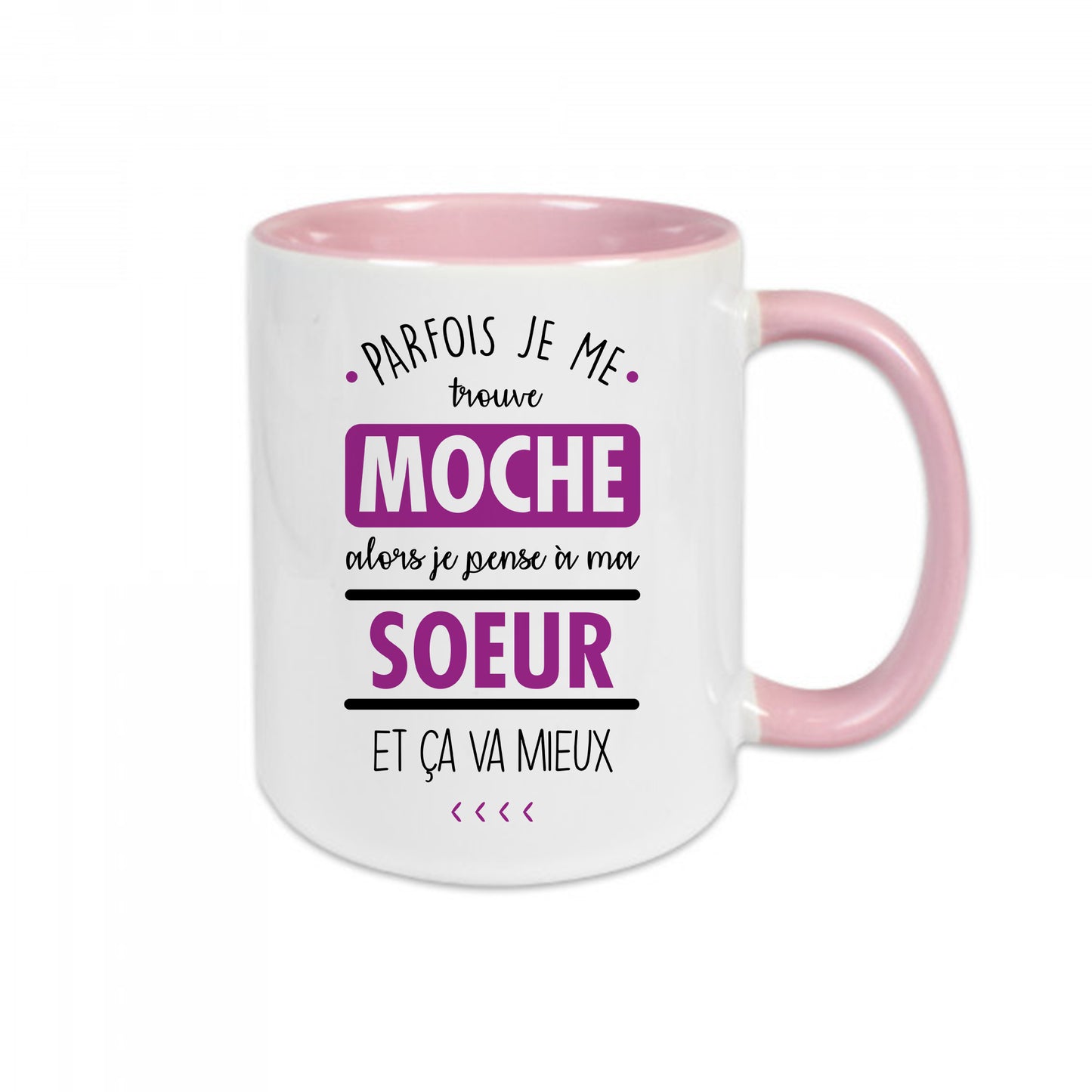 Mug céramique Je pense à ma sœur et ça va mieux