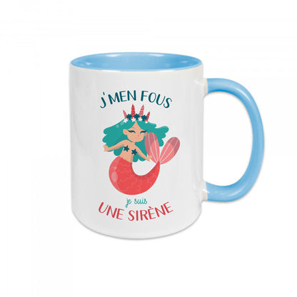 Mug céramique J'men fous je suis une sirène