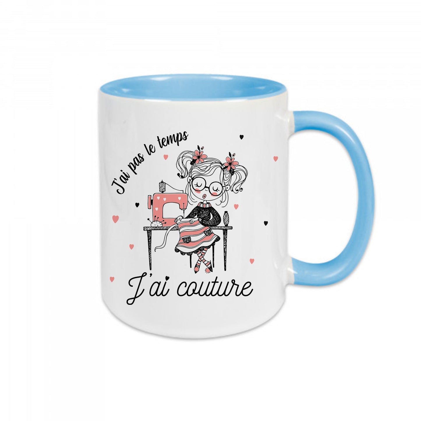 Mug céramique J'ai pas le temps j'ai couture Encre et Créations