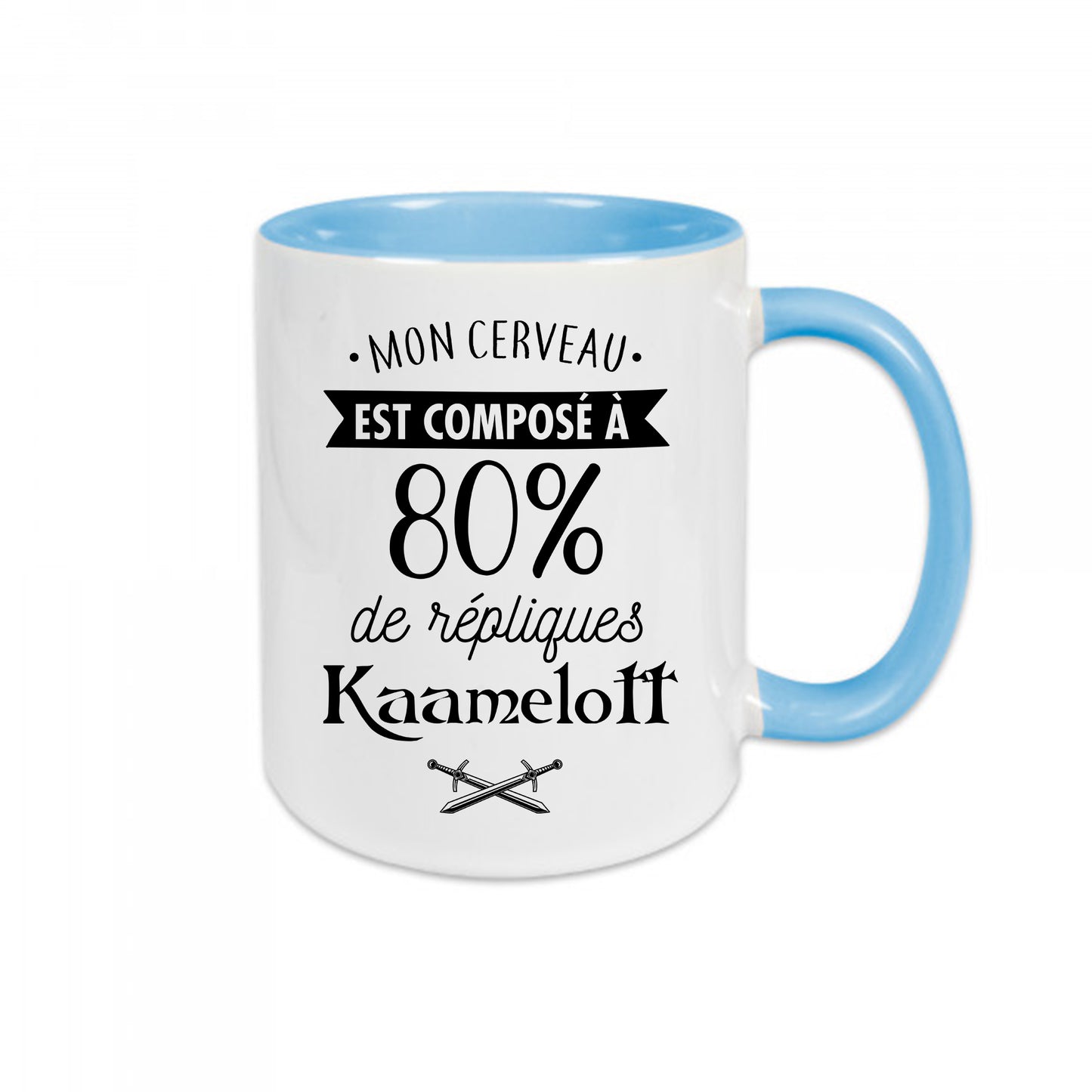 Mug céramique Mon cerveau est composé à 80% de répliques Kaamelott