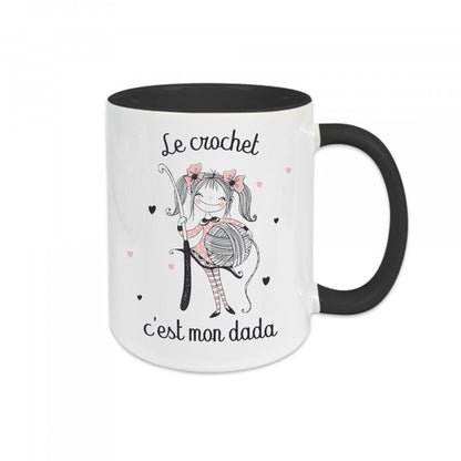Mug céramique Le crochet c'est mon dada Encre et Créations