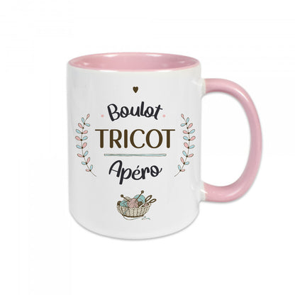 Mug céramique Boulot tricot apéro