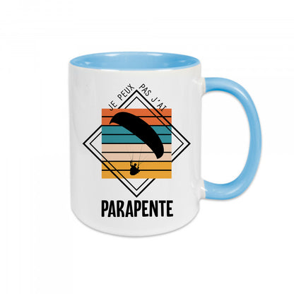 Mug céramique J'peux pas j'ai parapente