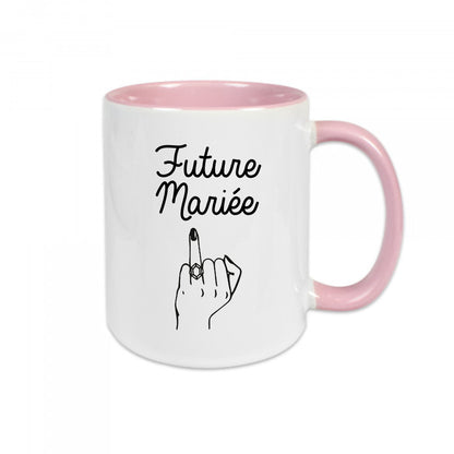 Mug céramique Future Mariée bague fiançailles Encre et Créations