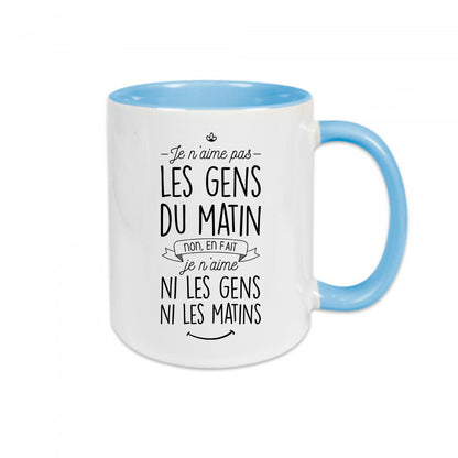 Mug céramique Je n'aime pas les gens du matin