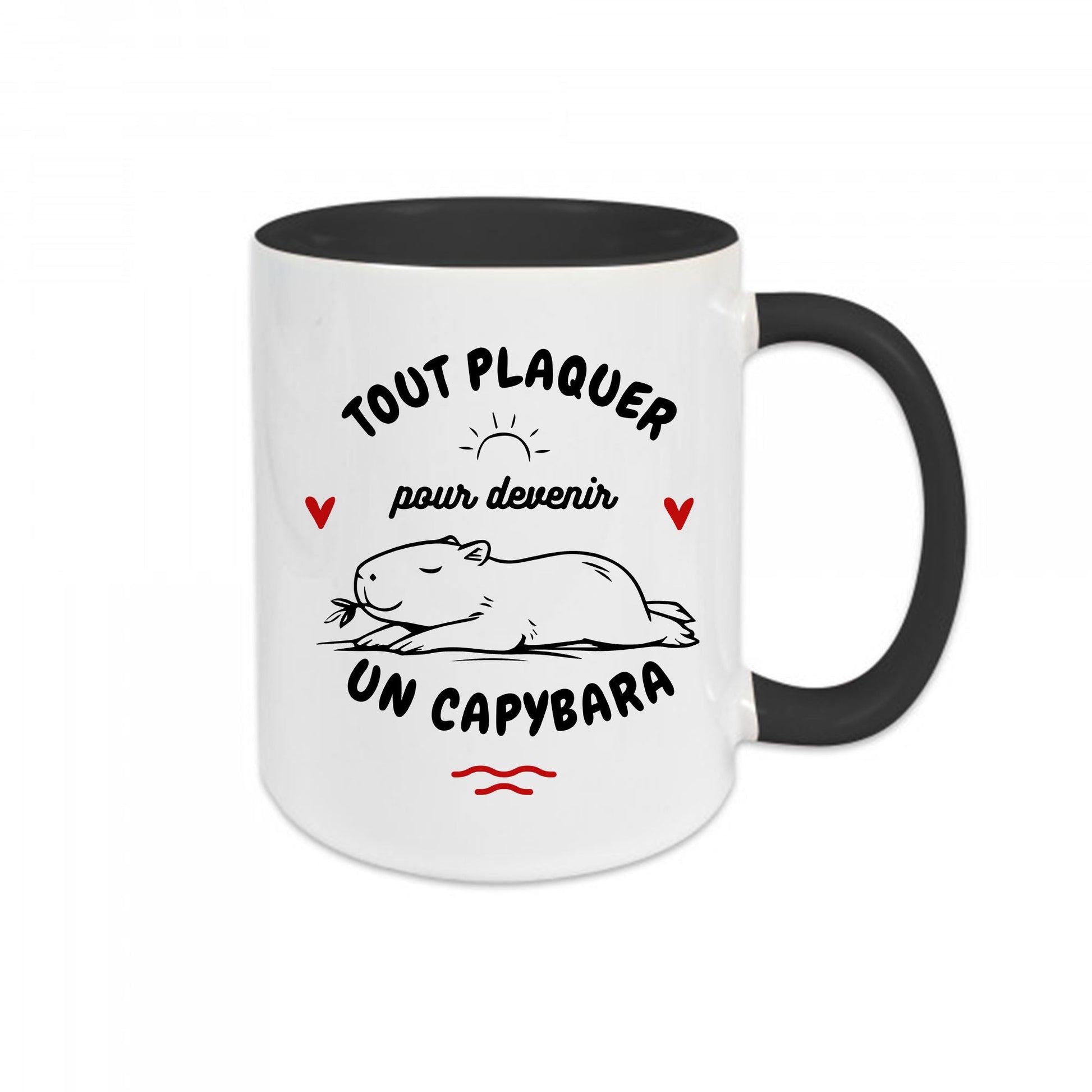 Mug céramique Tout plaquer pour devenir un capybara Encre et Créations