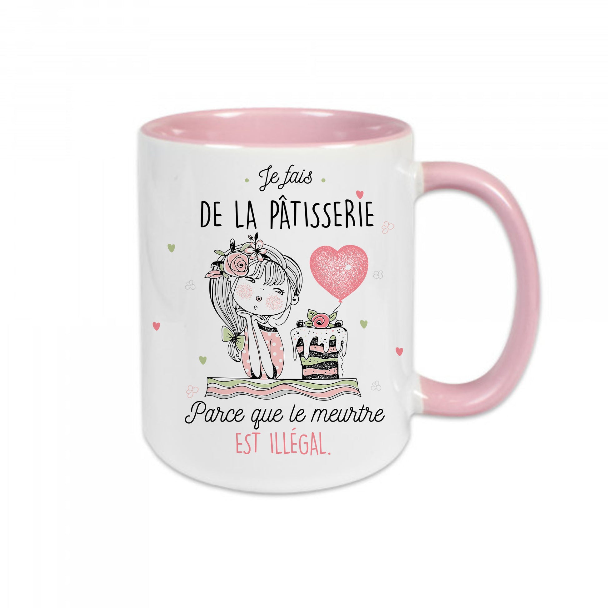 Mug céramique Je fais de la pâtisserie parce que le meurtre est illégal