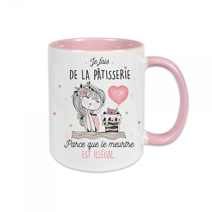 Mug céramique Je fais de la pâtisserie parce que le meurtre est illégal
