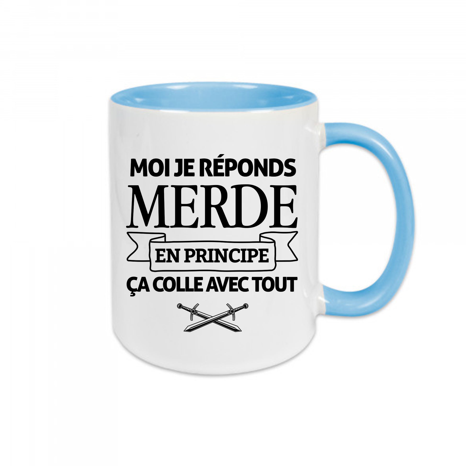 Mug céramique Moi je réponds merde