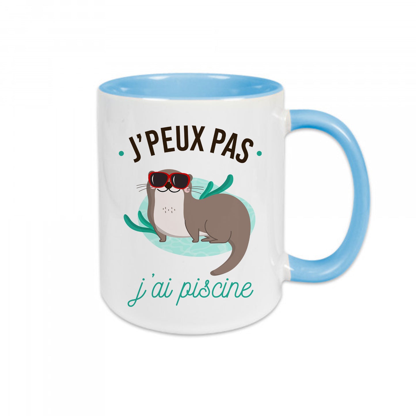 Mug céramique J'peux pas j'ai piscine