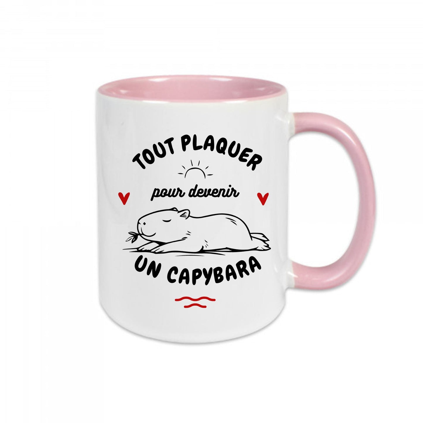 Mug céramique Tout plaquer pour devenir un capybara Encre et Créations