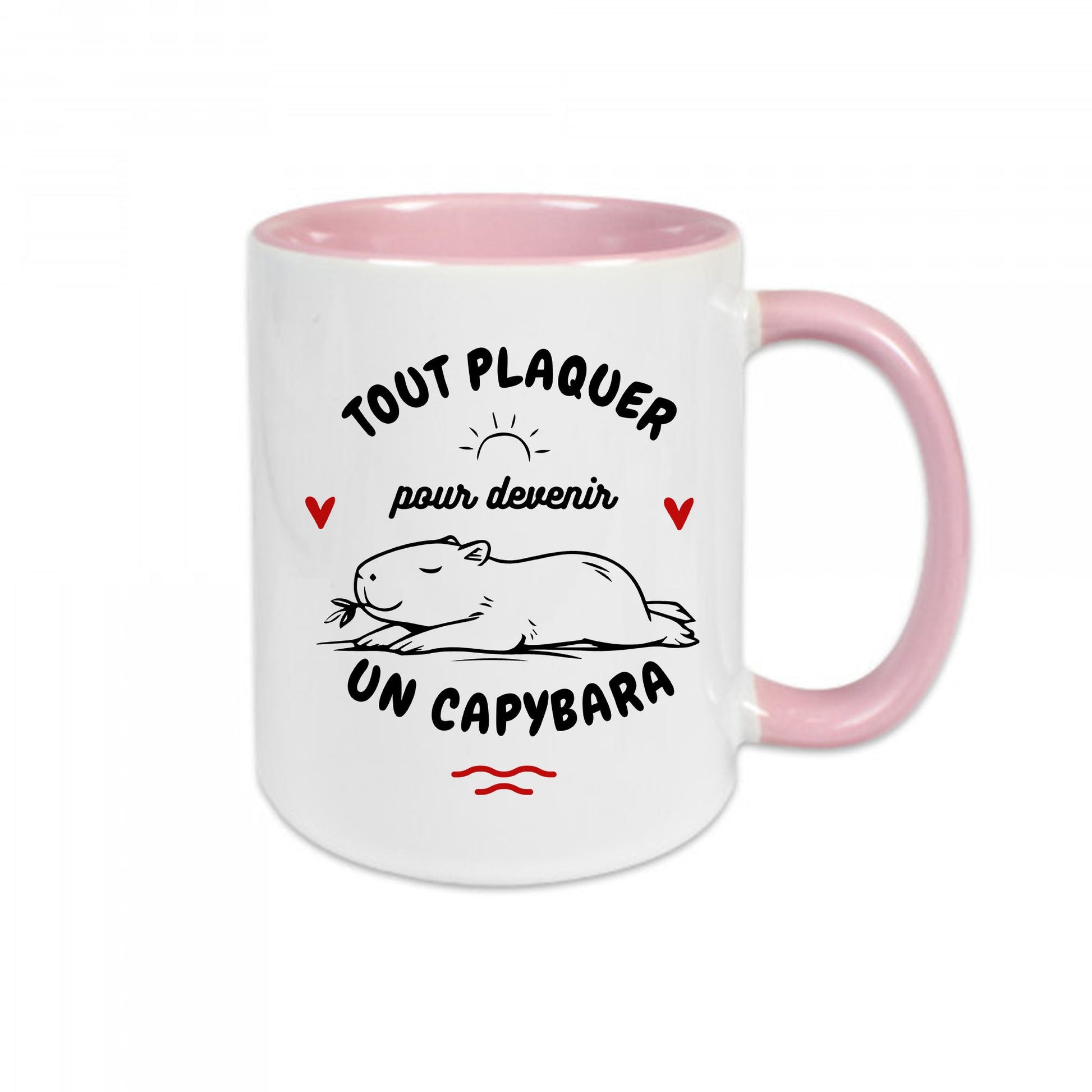 Mug céramique Tout plaquer pour devenir un capybara Encre et Créations
