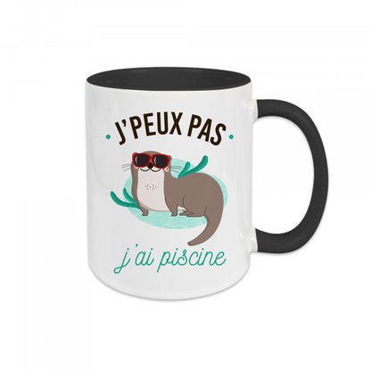Mug céramique J'peux pas j'ai piscine