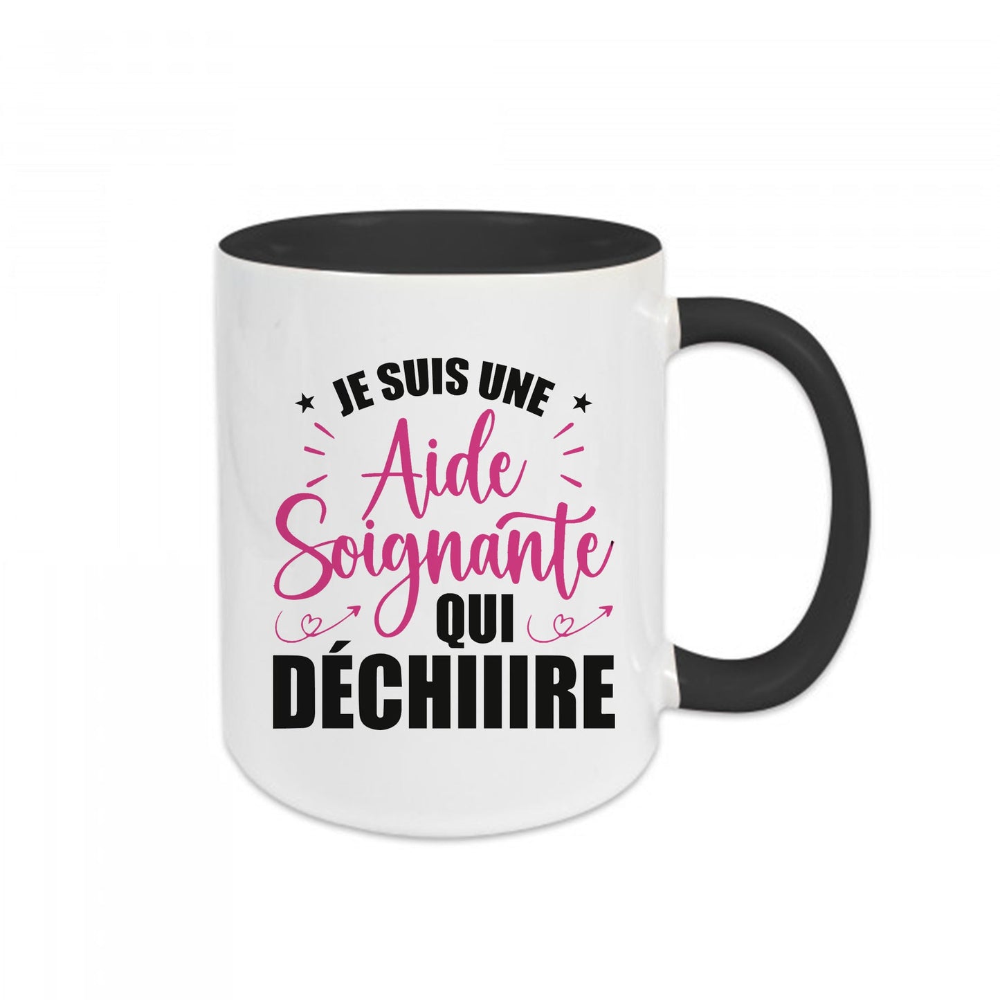 Mug céramique Je suis une aide soignante qui déchire Encre et Créations