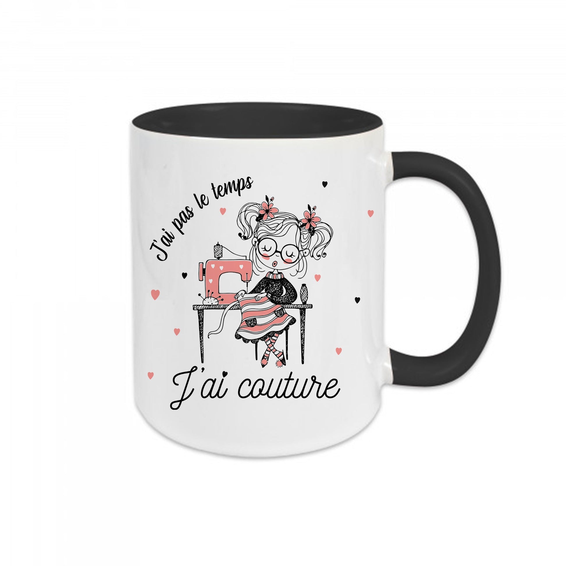 Mug céramique J'ai pas le temps j'ai couture Encre et Créations