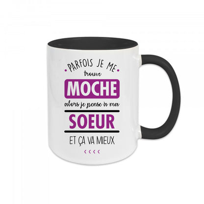 Mug céramique Je pense à ma sœur et ça va mieux