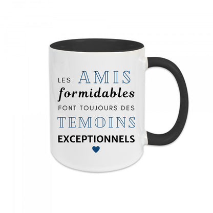 Mug céramique Les amis formidables font toujours des témoins exceptionnels