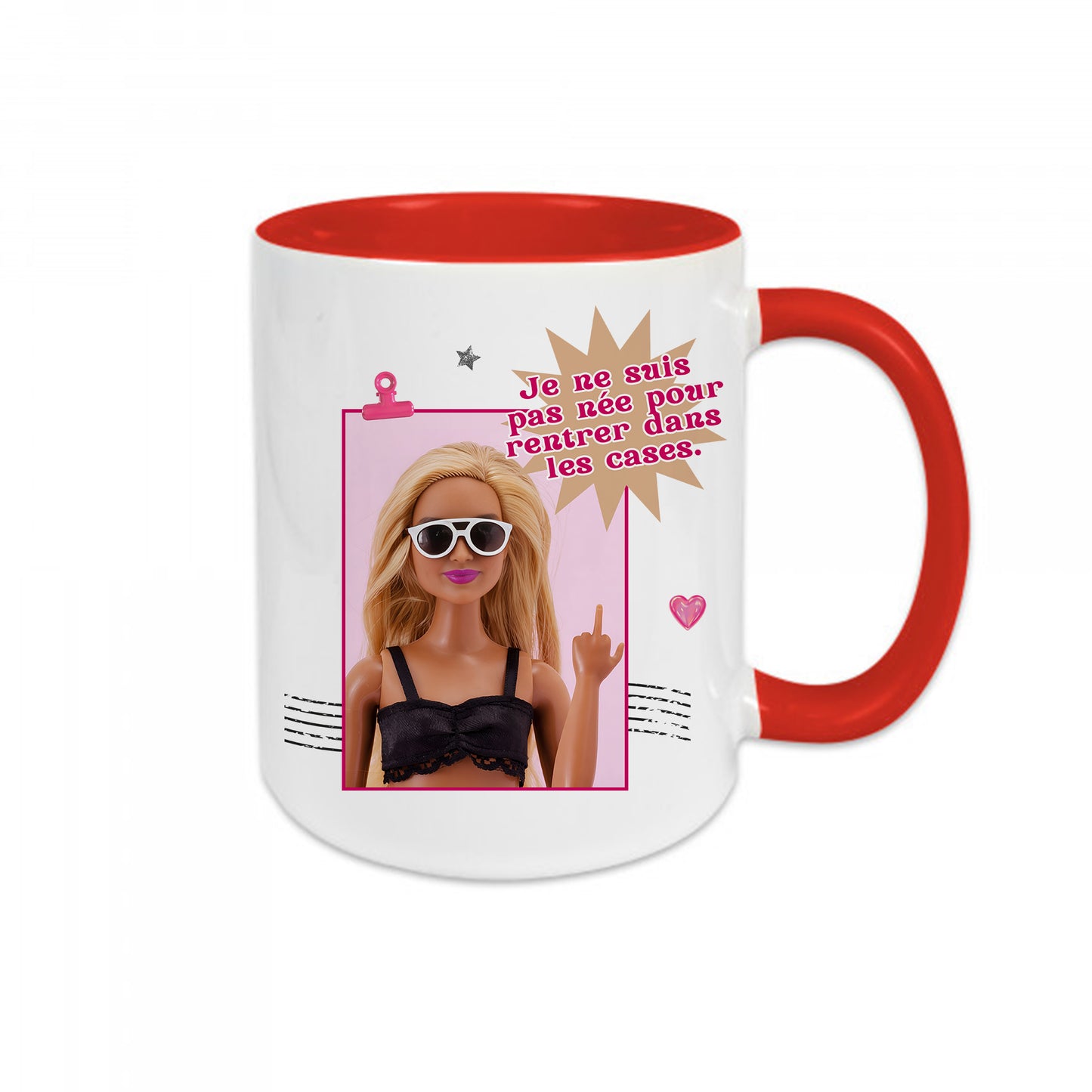 Mug céramique Je ne suis pas née pour rentrer dans les cases