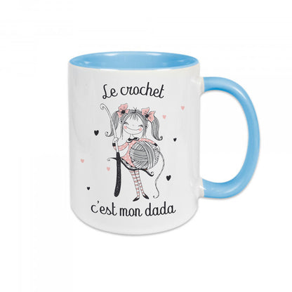 Mug céramique Le crochet c'est mon dada Encre et Créations