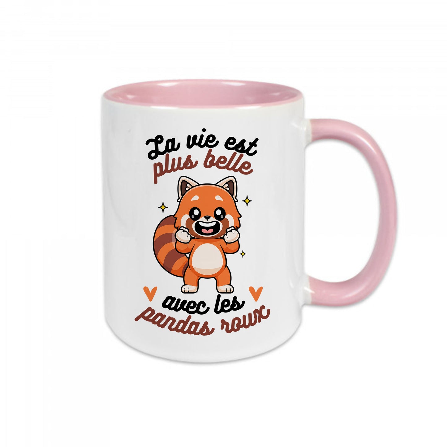 Mug céramique La vie est plus belle avec les pandas roux