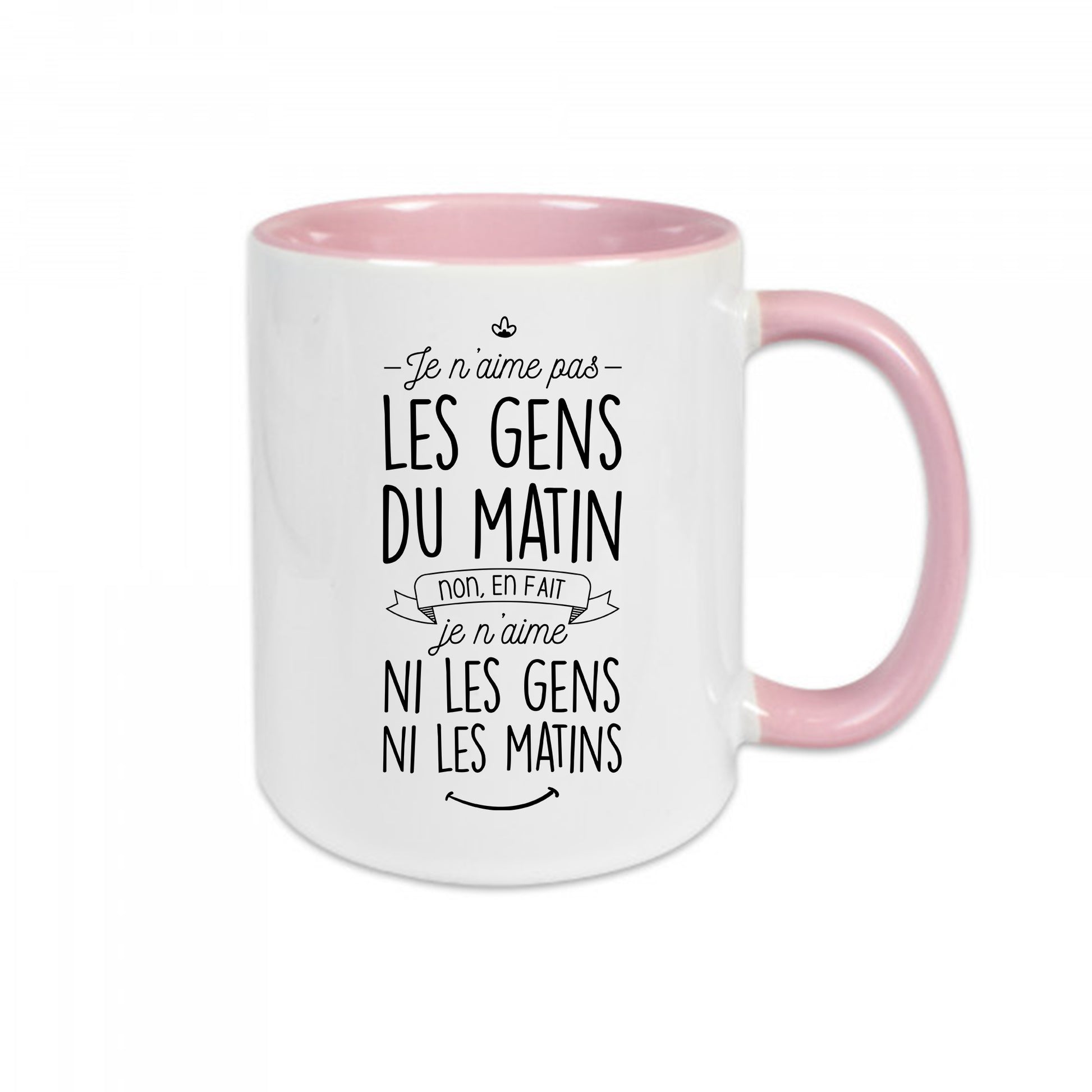 Mug céramique Je n'aime pas les gens du matin