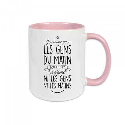 Mug céramique Je n'aime pas les gens du matin