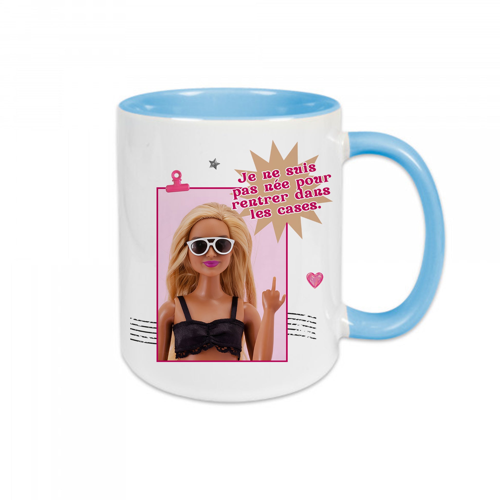 Mug céramique Je ne suis pas née pour rentrer dans les cases