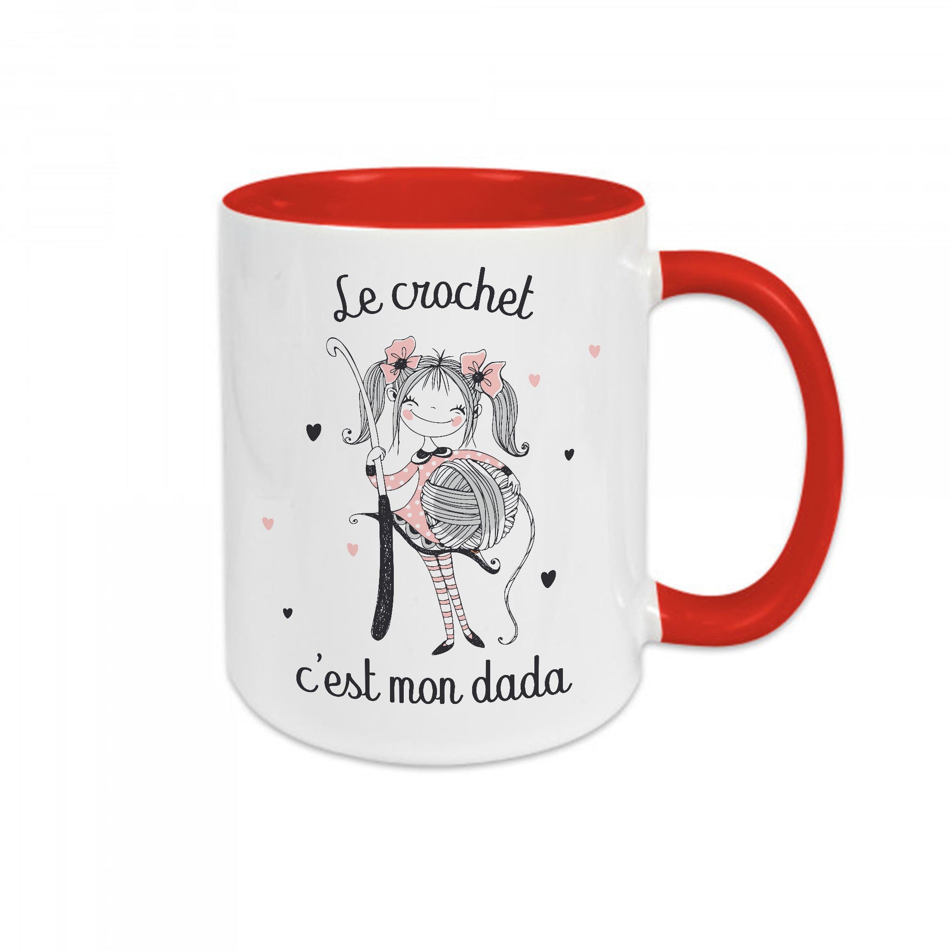 Mug céramique Le crochet c'est mon dada Encre et Créations