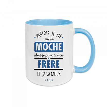 Mug céramique Je pense à mon frère et ça va mieux