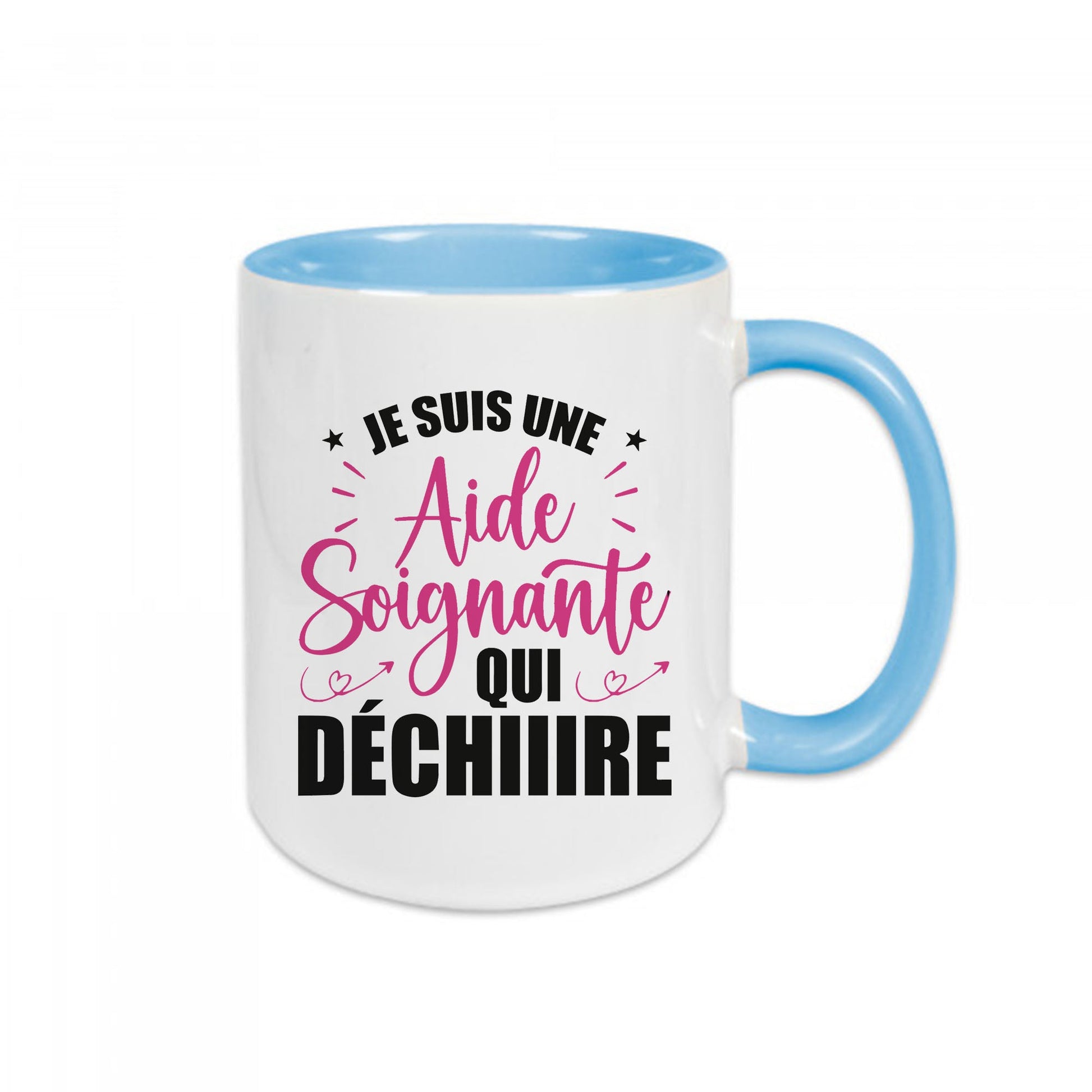 Mug céramique Je suis une aide soignante qui déchire Encre et Créations