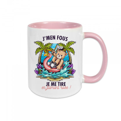 Mug céramique Je me tire en flamant rose