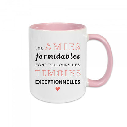 Mug céramique Les amies formidables font toujours des témoins exceptionnelles Encre et Créations