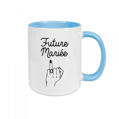 Mug céramique Future Mariée bague fiançailles Encre et Créations