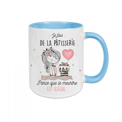 Mug céramique Je fais de la pâtisserie parce que le meurtre est illégal