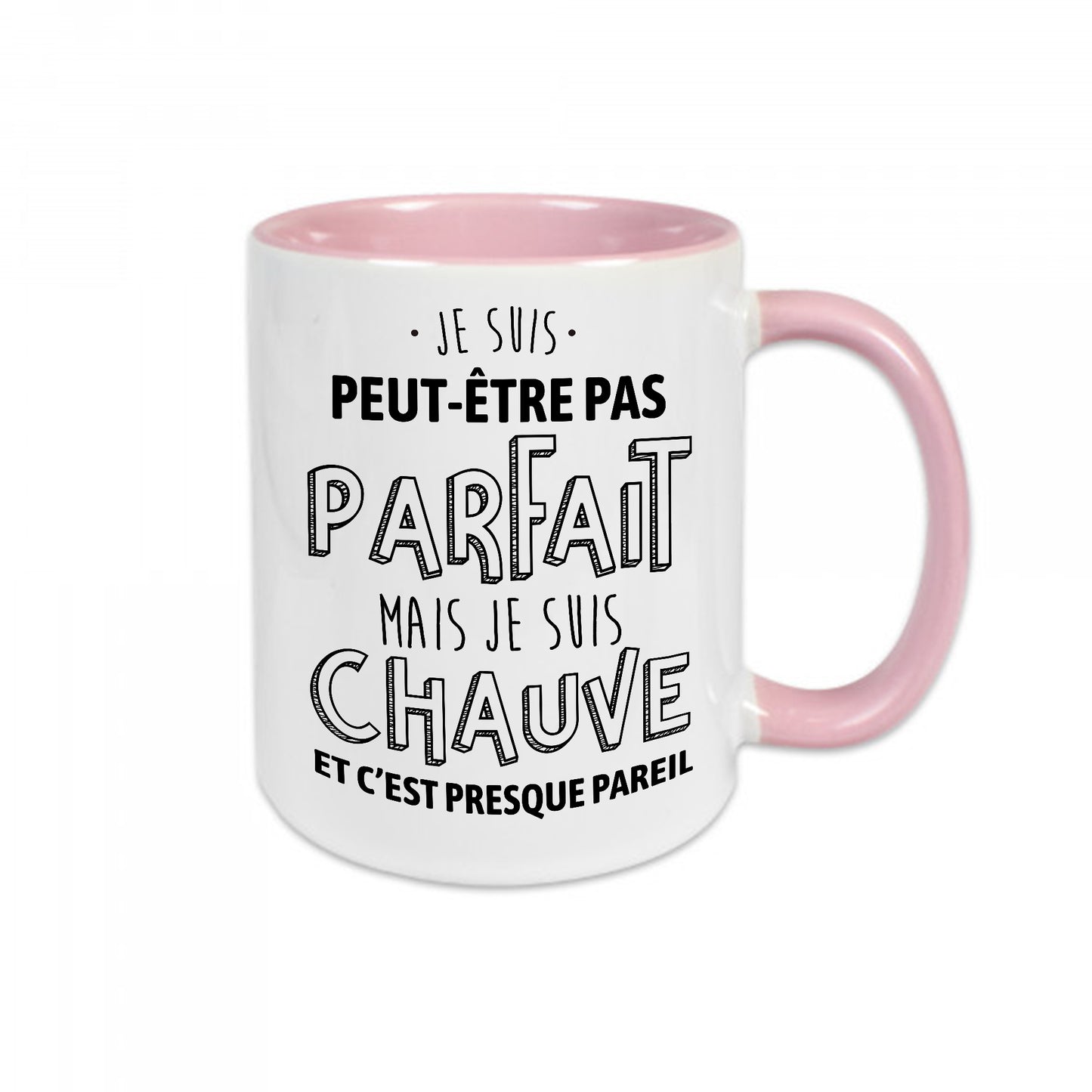 Mug céramique Pas parfait mais chauve