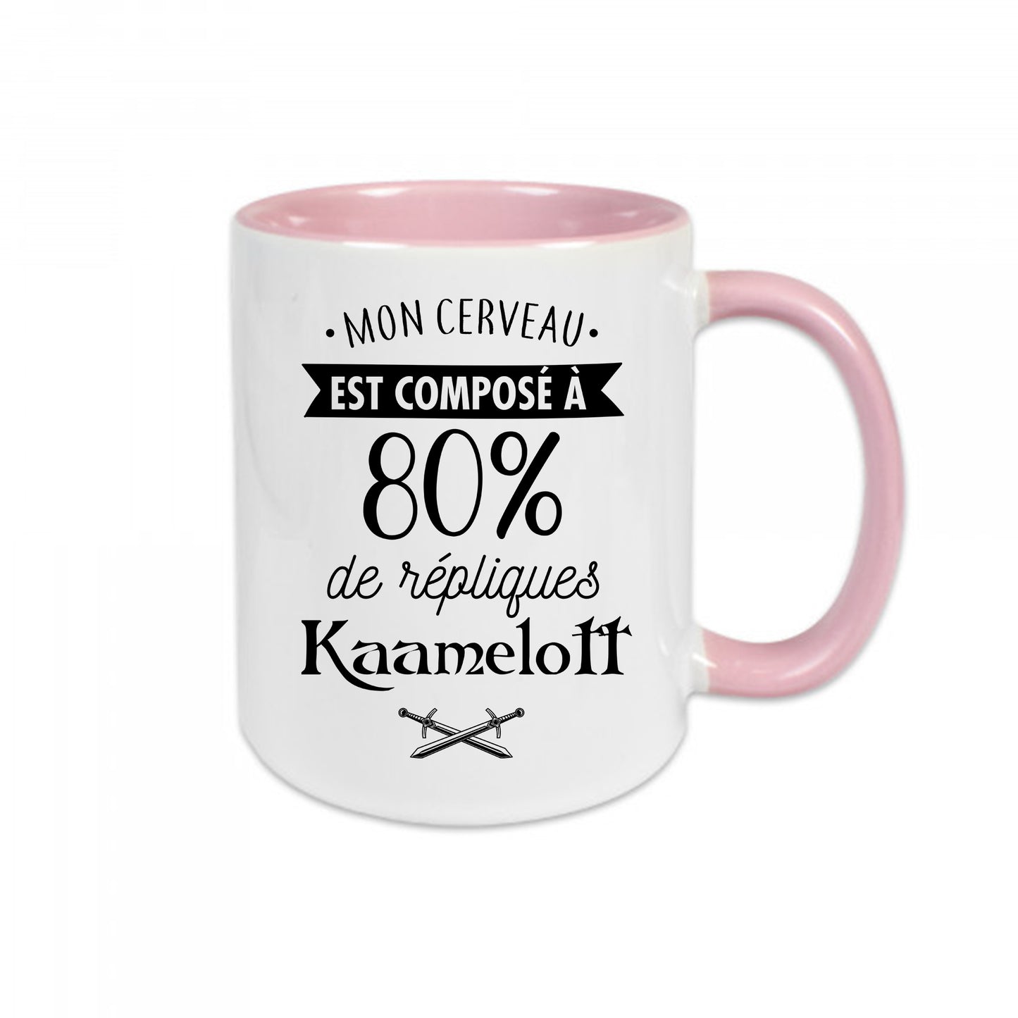 Mug céramique Mon cerveau est composé à 80% de répliques Kaamelott