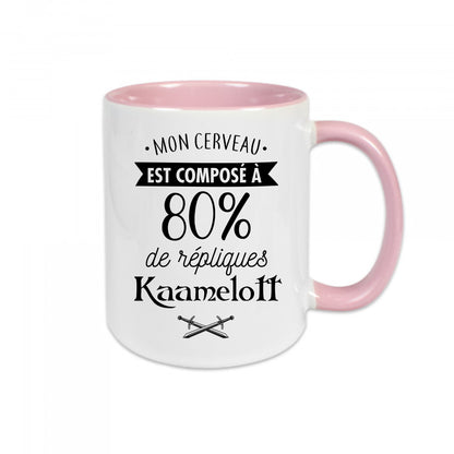 Mug céramique Mon cerveau est composé à 80% de répliques Kaamelott