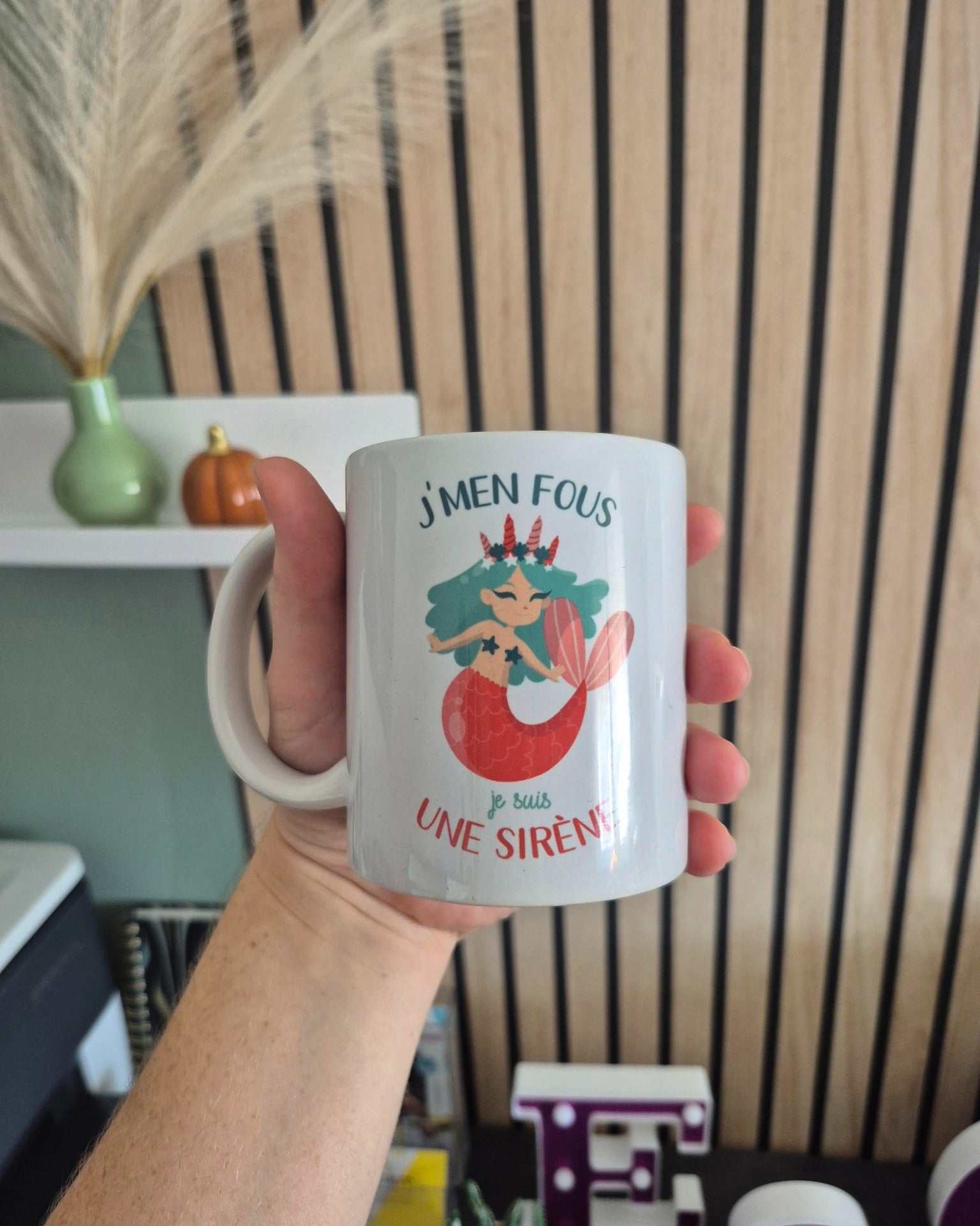 Mug céramique J'men fous je suis une sirène