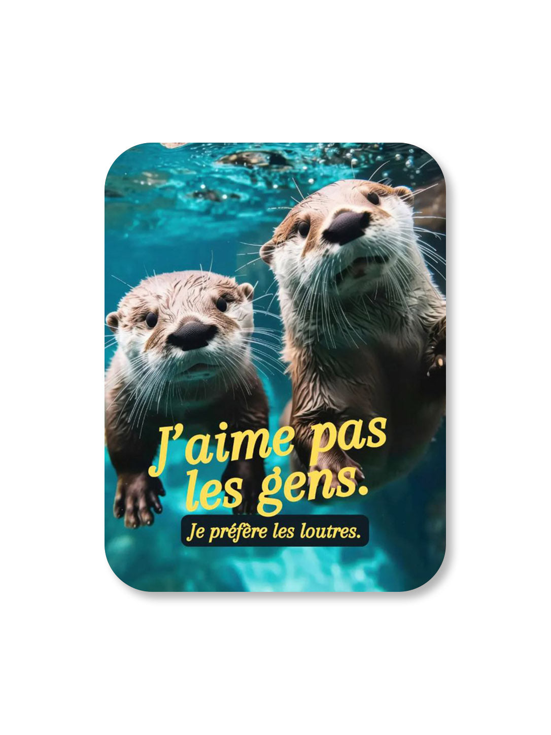 Aimant Je préfère les loutres Encre et Créations