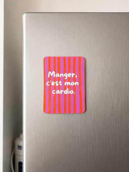 Aimant Manger, c'est mon cardio Encre et Créations