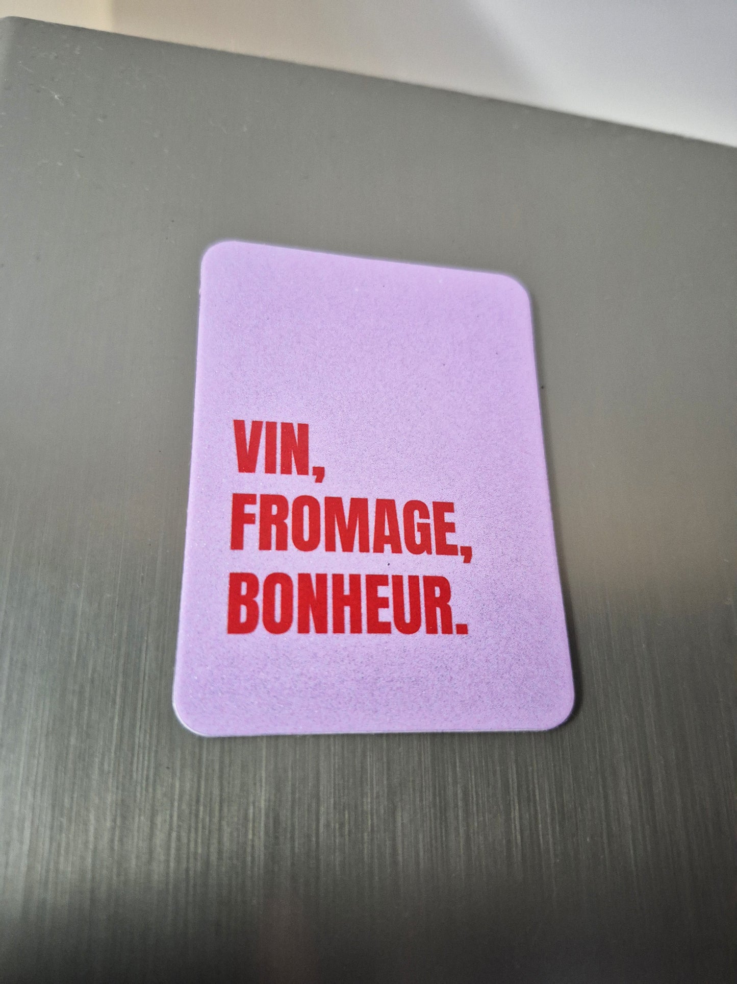 Aimant Vin, fromage, bonheur Encre et Créations