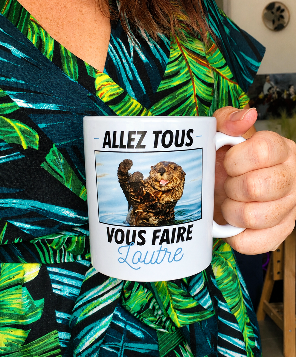 Mug céramique Allez tous vous faire loutre