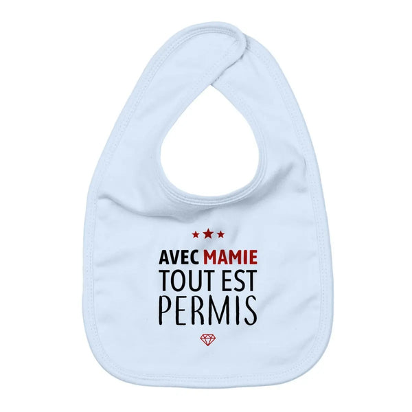 Bavoir Avec mamie tout est permis