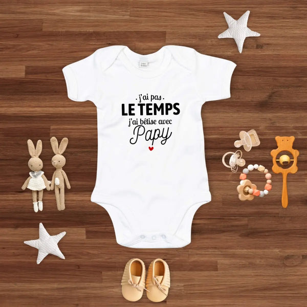 Body bébé J'ai bêtise avec papy