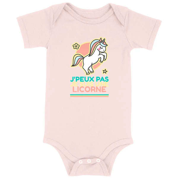 Body bébé J'peux pas je suis une licorne