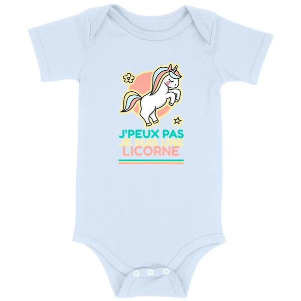 Body bébé J'peux pas je suis une licorne