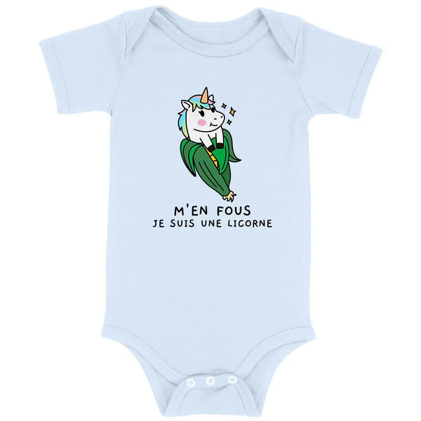 Body bébé M'en fous je suis une licorne