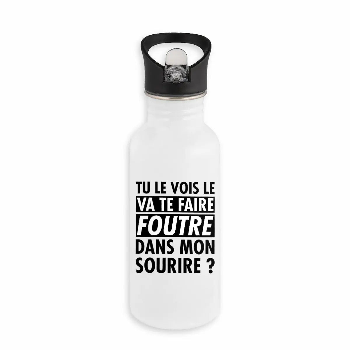 Bouteille en inox avec paille Tu le vois